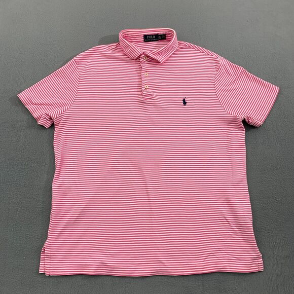 Ralph Lauren Other - Polo Ralph Lauren Polo Shirt Mens XL Extra Large Striped White Pink Cotton
